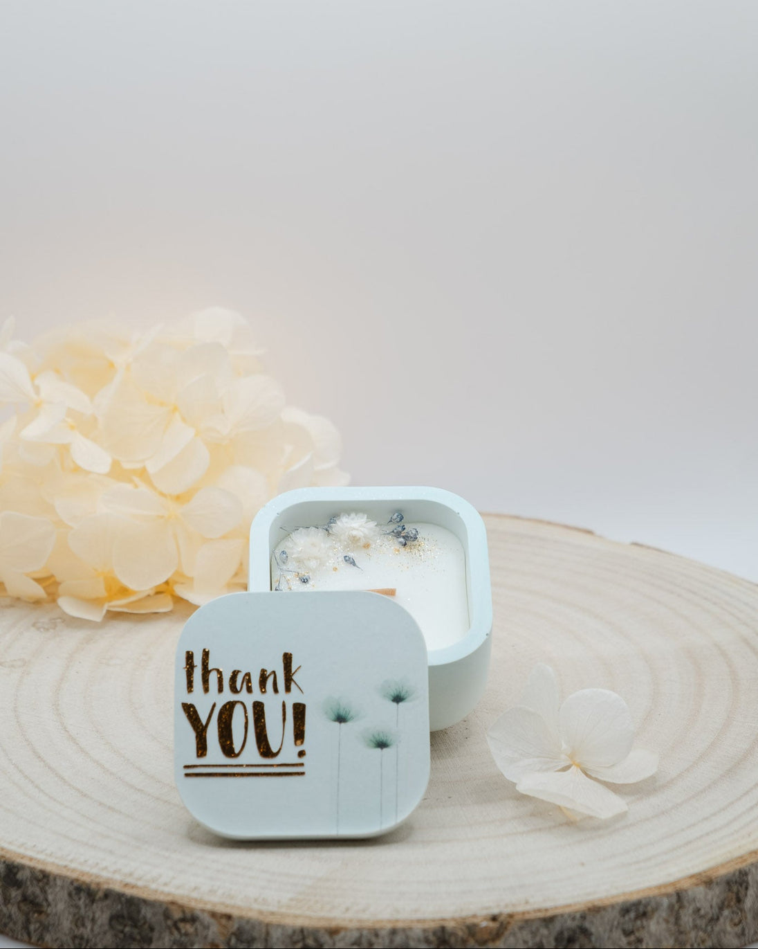 Candela Cofanetto Quadrata Azzurro