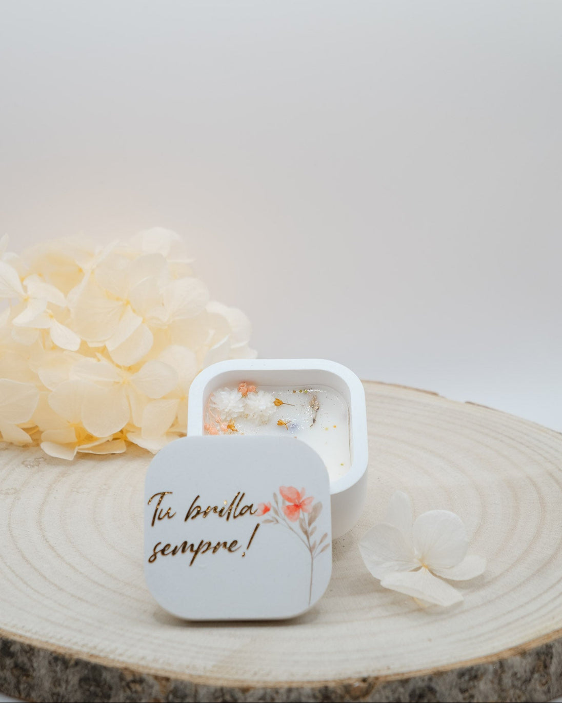 Candela Cofanetto Quadrata Rosa