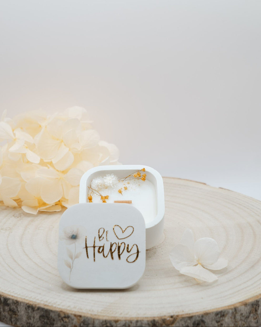 Candela Cofanetto Quadrata Vaniglia