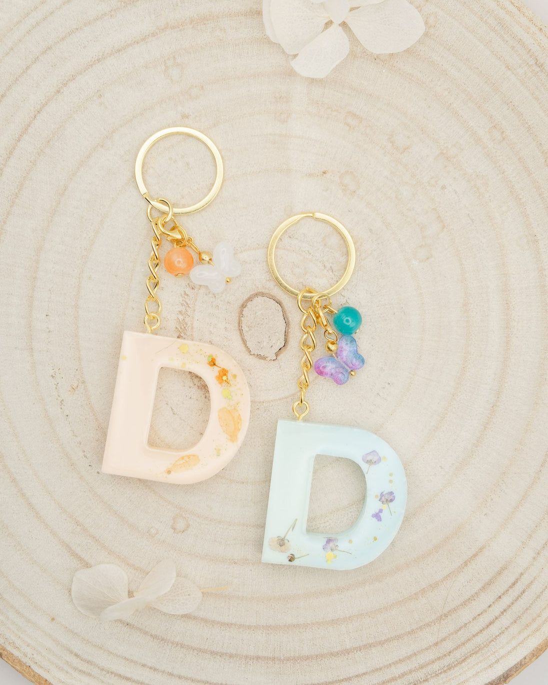 Portachiavi in Resina lettera D