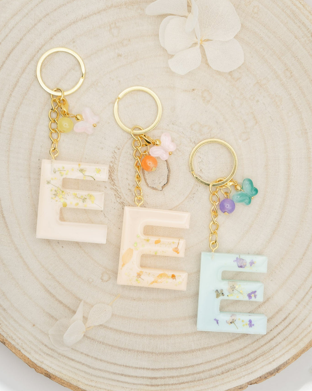 Portachiavi in Resina lettera E