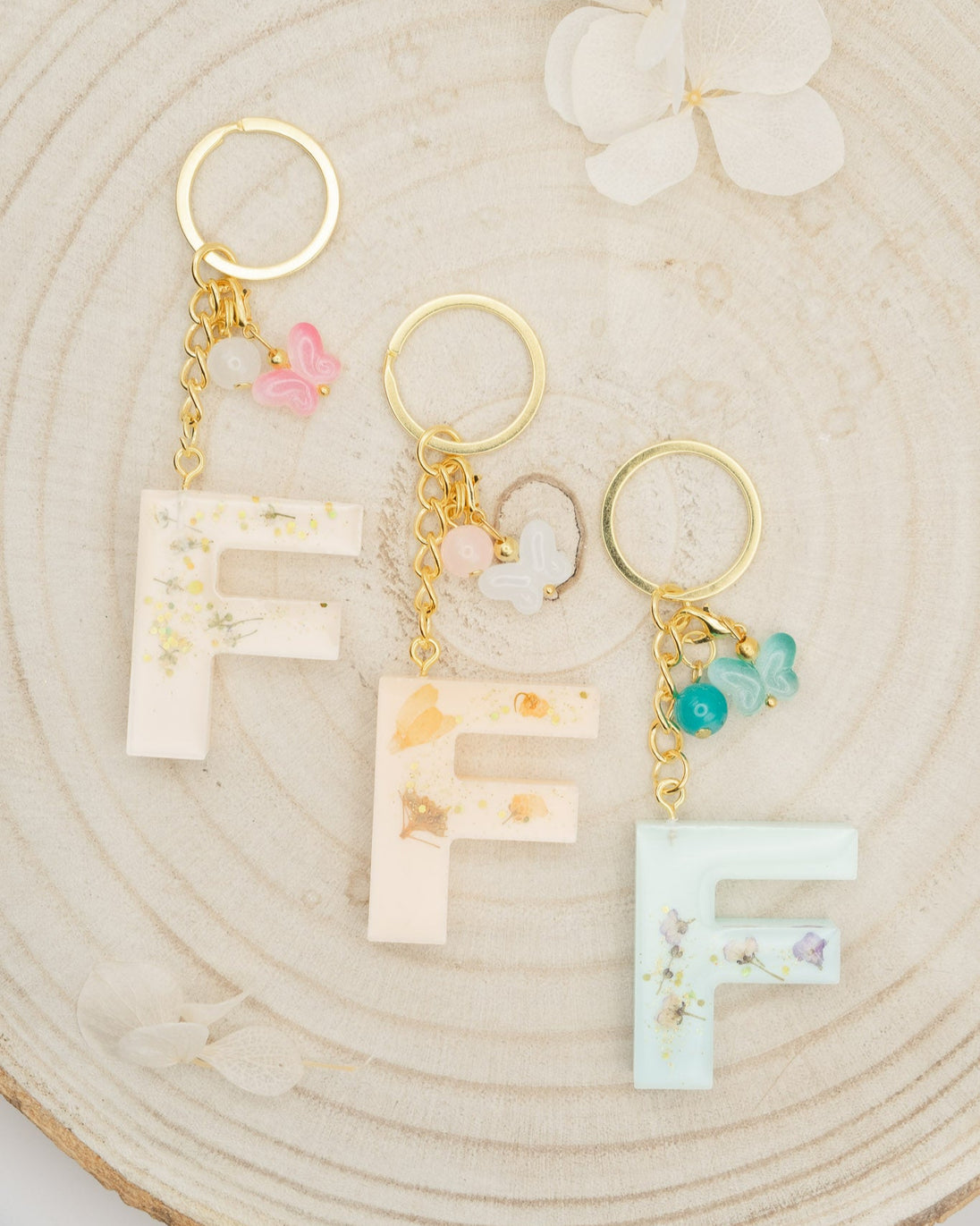 Portachiavi in Resina lettera F