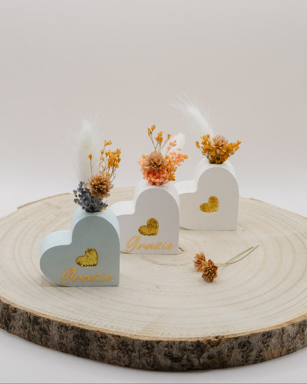 Tre Segnaposto Cuore 