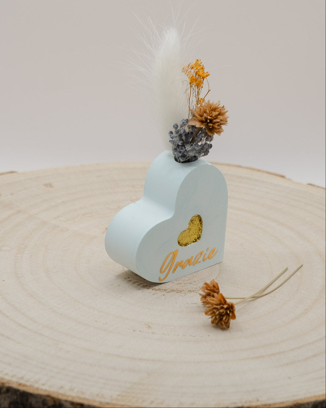 Segnaposto Cuore Azzurro Grazie