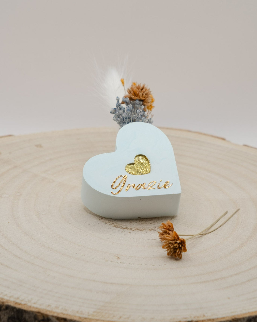 Segnaposto Cuore Azzurro Grazie