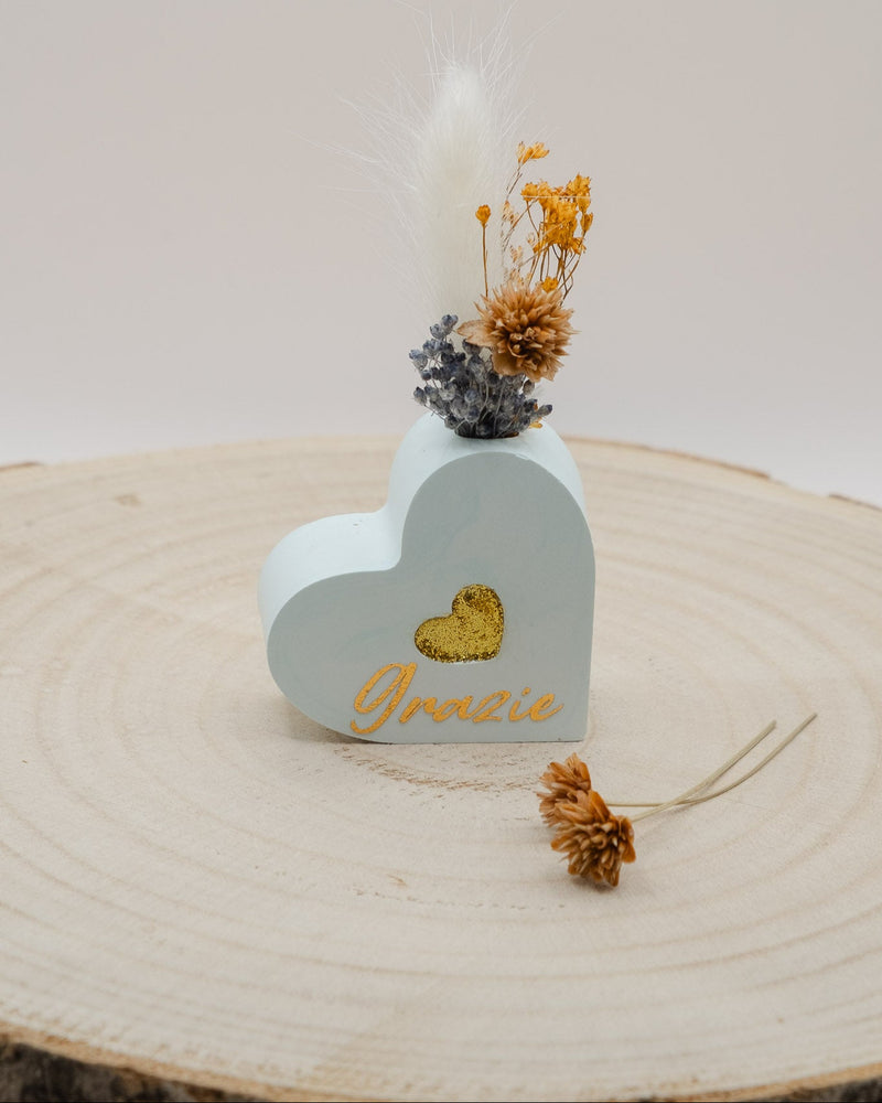 Segnaposto Cuore azzurro Grazie