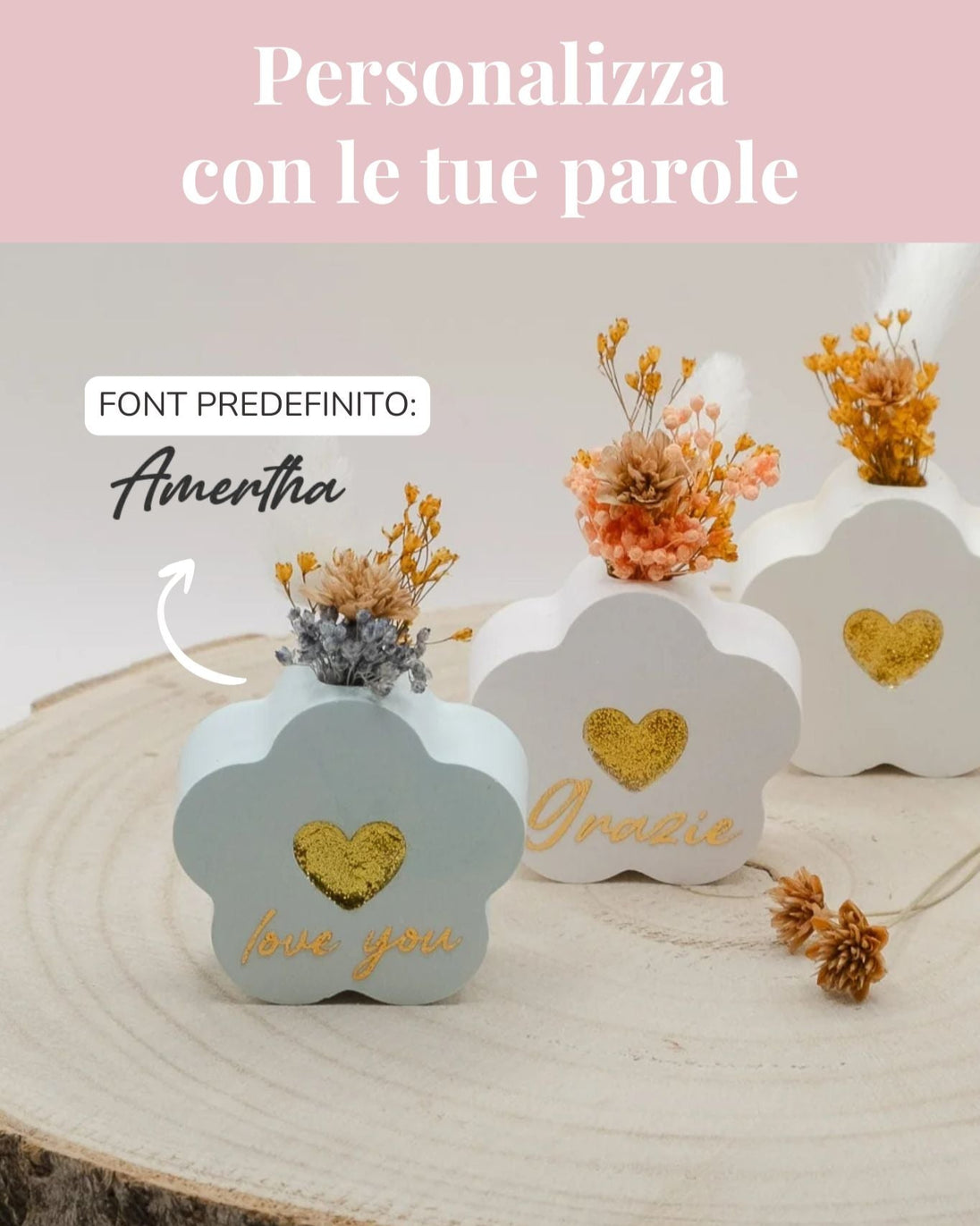 Segnaposto fiore profumato personalizzabile