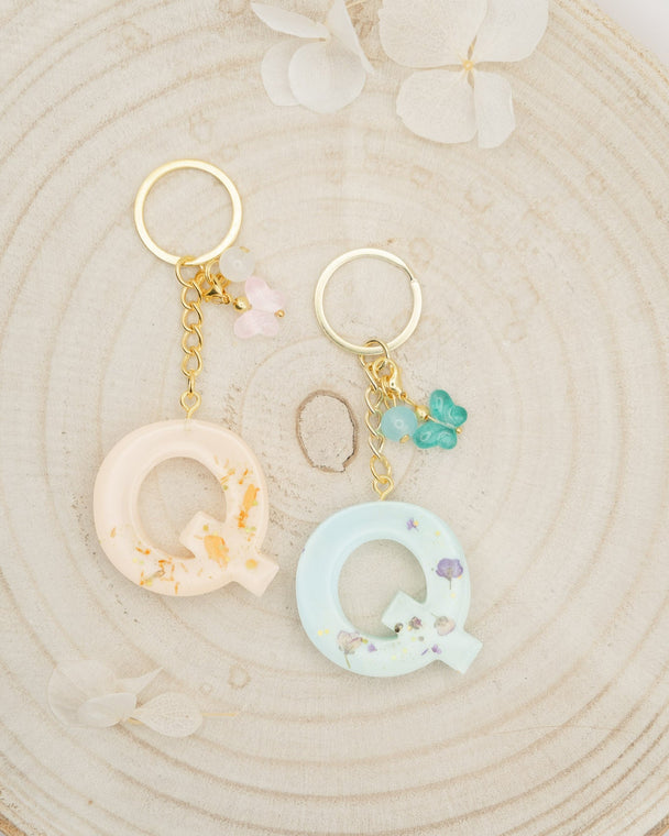 Portachiavi in resina lettera "Q"