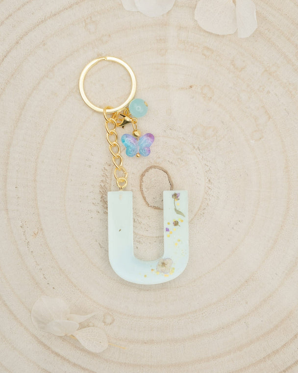 portachiavi in resina lettera "U"