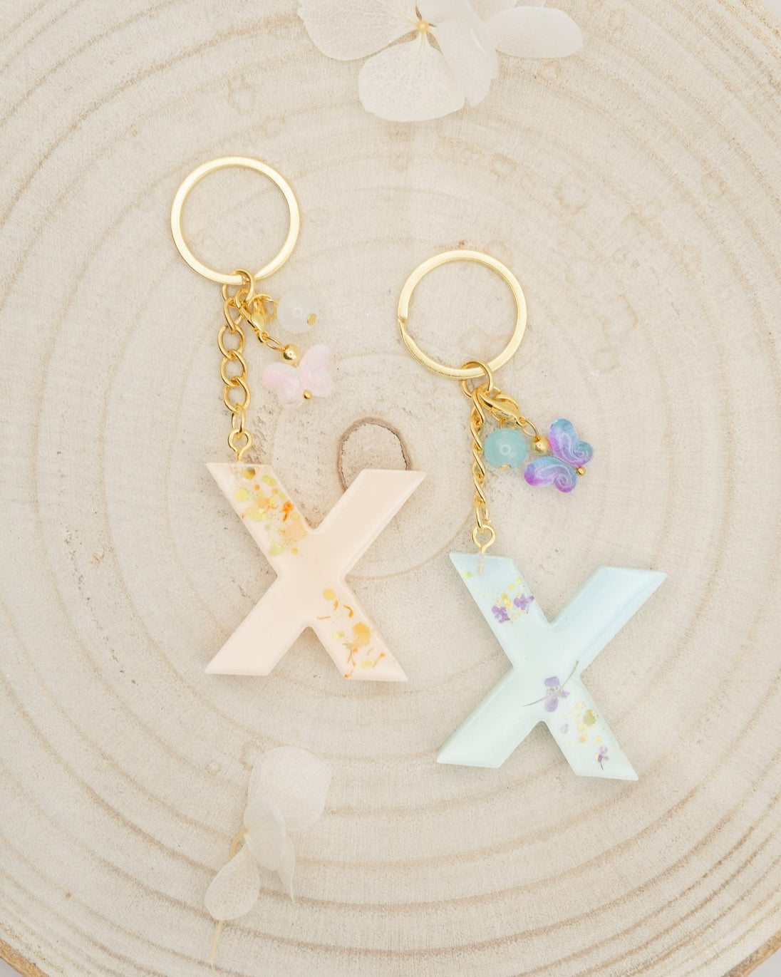 Portachiavi  in resina lettera "X"