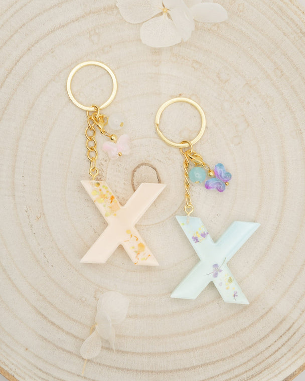 Portachiavi  in resina lettera "X"